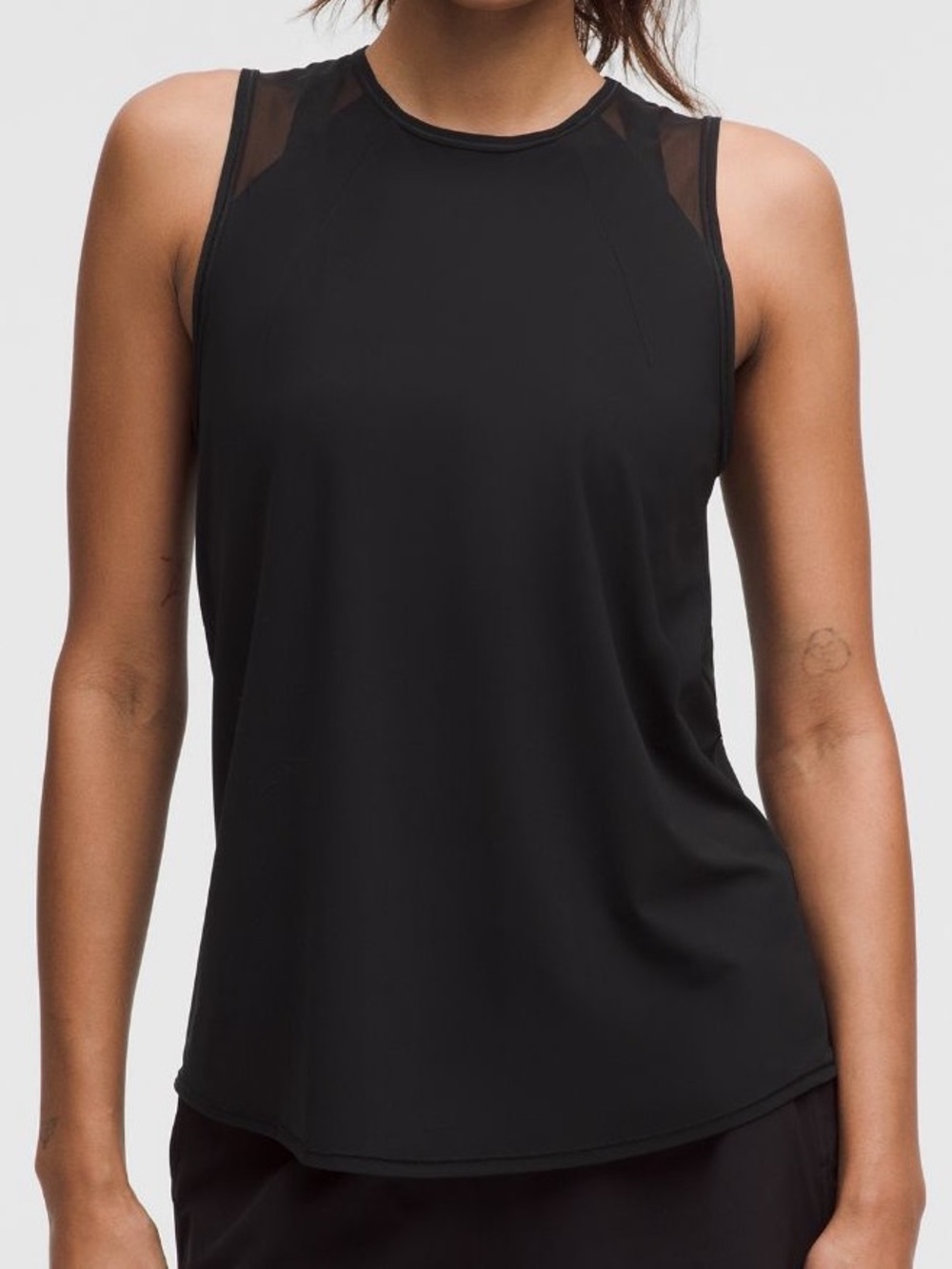 lululemon athletica Black Mesh-Trim Tank